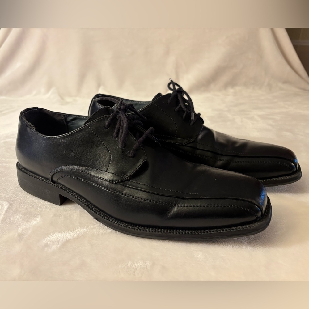 JF J.Ferrar Black Men's Oxfords - Picture 6 of 9